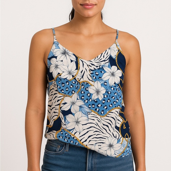 RENEE C. Graphic Chain Print Cami - Picture 2 of 8